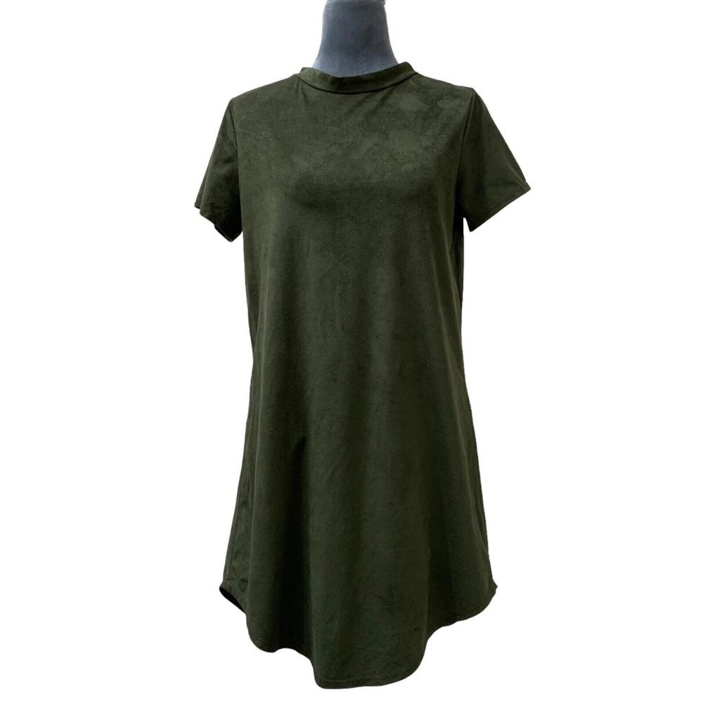 TOBI Shirt Dress Womens Medium Green Short Sleeve